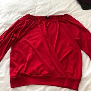 Express Red long sleeve shirt